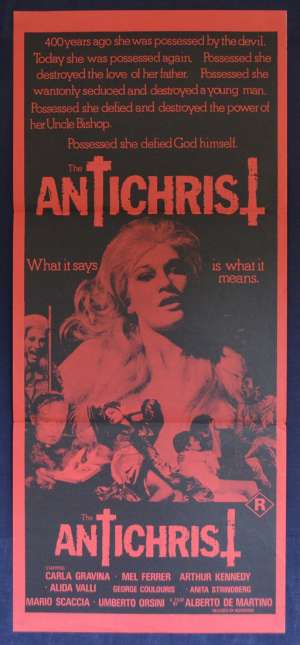 The Antichrist Poster Daybill Original 1974 The Tempter Carla Gravina Mel Ferrer