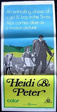 Heidi And Peter Poster Daybill Original 1970s Release Heinrich Gretler
