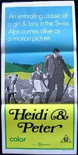 Heidi And Peter Poster Daybill Original 1970s Release Heinrich Gretler