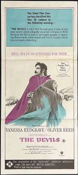 The Devils Poster Daybill Original Purple Art 1971 Ken Russell Horror Witchcraft