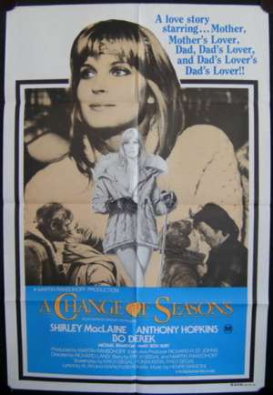 A Change Of Seasons Poster Original One Sheet 1980 Anthony Hopkins Sexy Bo Derek