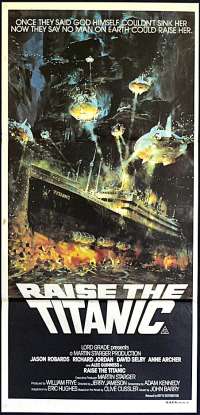 Raise The Titanic 1980 movie poster Daybill John Berkey Art Jason Robards