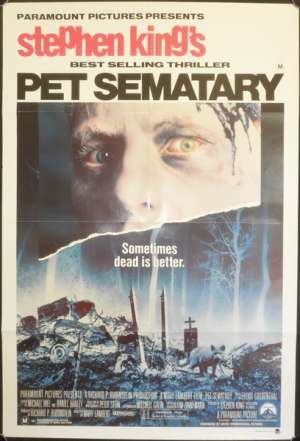 Pet Sematary One Sheet movie poster Dale Midkiff Fred Gwynne