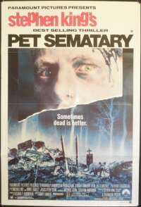 Pet Sematary One Sheet movie poster Dale Midkiff Fred Gwynne