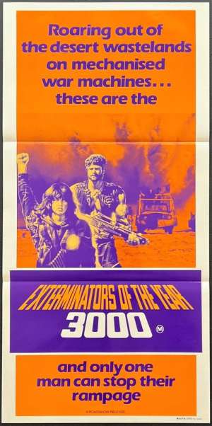 Exterminators Of The Year 3000 Poster Original Daybill 1983 Aka Death Warriors