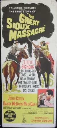 The Great Sioux Massacre 1965 Joseph Cotten Darren McGavin Daybill movie poster