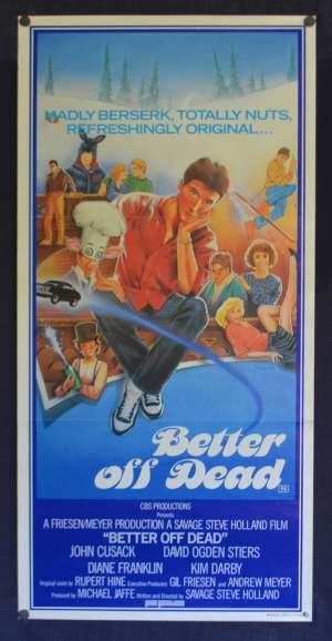 Better Off Dead Daybill Poster Original 1985 John Cusack David Ogden Steirs