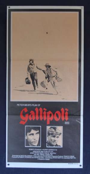 Gallipoli Movie Poster Original Australian Daybill 1981 Mel Gibson