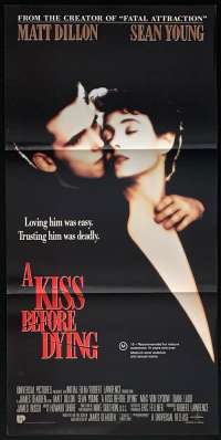 A Kiss Before Dying Poster Original Daybill 1991 Matt Dillion Sean Young Max Von Sydow