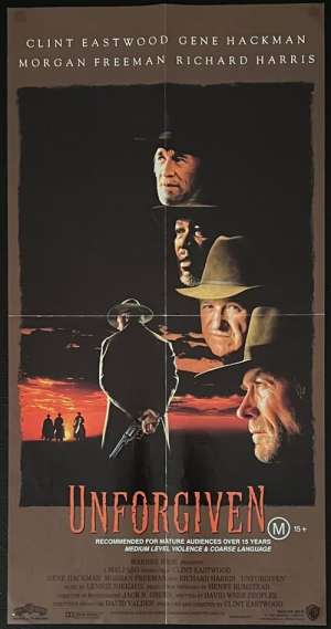 Unforgiven Poster Original Daybill 1992 Clint Eastwood Western
