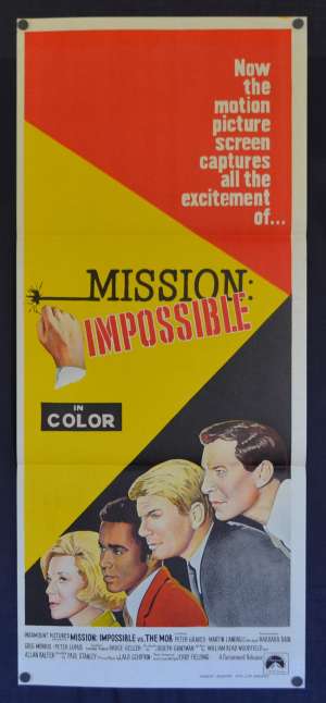 Mission Impossible Poster Original Daybill 1968 Peter Graves Martin Landau