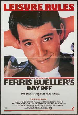 Ferris Bueller&#039;s Day Off Poster Original One Sheet 1986 Matthew Broderick