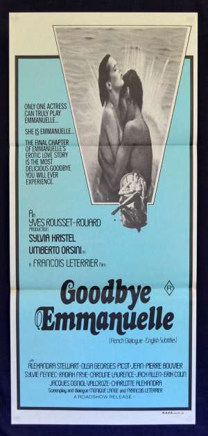 Goodbye Emmanuelle 1977 Daybill Movie Poster Sylvia Kristel Sexploitation
