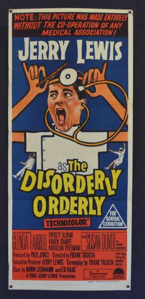 The Disorderly Orderly 1964 Daybill movie poster Jerry Lewis