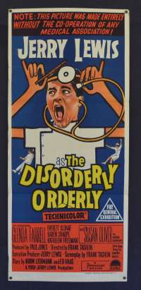 The Disorderly Orderly 1964 Daybill movie poster Jerry Lewis