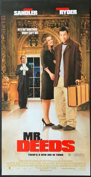 Mr Deeds Poster Original Daybill 2002 Adam Sandler Winona Ryder