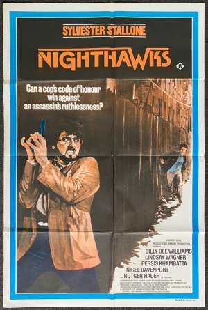 Nighthawks Poster One Sheet Original 1981 Sylvester Stallone Rutger Hauer