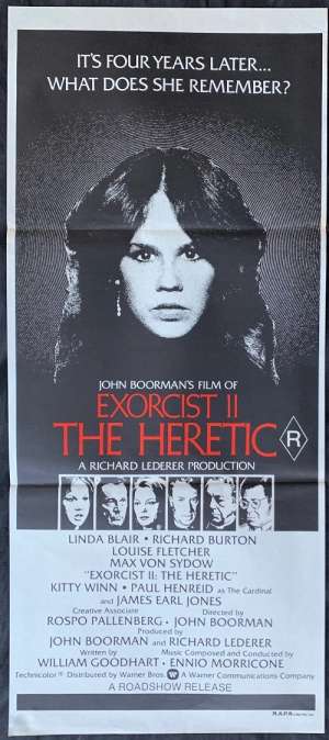 Exorcist 2 The Heretic Poster Original Daybill 1977 Linda Blair