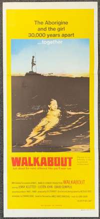 Walkabout Poster Original Daybill 1971 Jenny Agutter David Gulpilil Luc Roeg