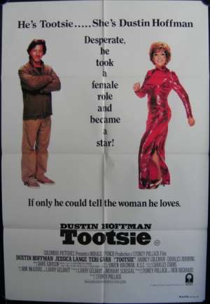 Tootsie poster Original One Sheet Dustin Hoffman Jessica Lange Bill Murray