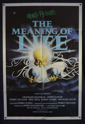 The Meaning Of Life Poster One Sheet Original 1983 Monty Python John Cleese