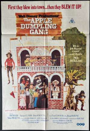 The Apple Dumpling Gang Poster One Sheet Original 1975 Bill Bixby