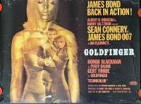 Goldfinger Poster UK Commercial Reprint 1980&#039;s Sean Connery 007