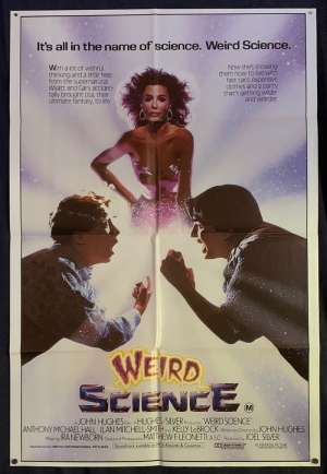 Weird Science Poster Original One Sheet 1985 Kelly LeBrock John Hughes
