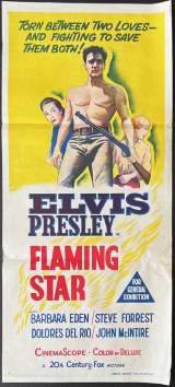 Flaming Star Poster Daybill Original 1960 Elvis Presley Barbara Eden