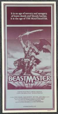 The Beastmaster Daybill Poster 1982 Tanya Roberts Marc Singer