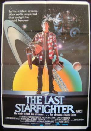 The Last Starfighter Poster Original One Sheet 1984 Lance Guest Space