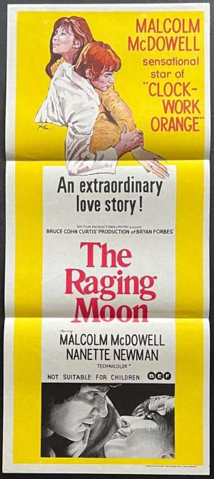 The Raging Moon Poster Original Daybill Rare 1971 Malcolm McDowell