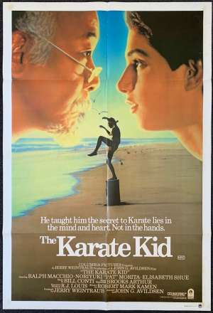 The Karate Kid Poster Original One Sheet 1984 Faces Art Ralph Macchio Martial Arts