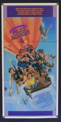 Police Academy 4 1987 Daybill movie poster Drew Struzan art Michael Winslow