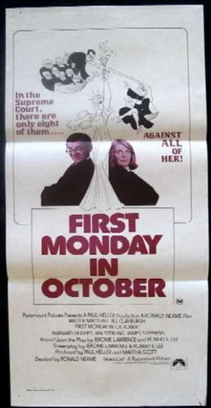 First Monday In October Daybill Movie poster