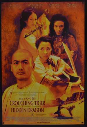Crouching Tiger Hidden Dragon Movie Poster Original One Sheet 2000 Chow-Yun Fat