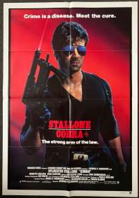 Cobra Poster One Sheet Original 1986 Sylvester Stallone Brigitte Nielsen