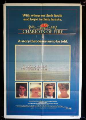 Chariots Of Fire Poster Original One Sheet  1981 Ben Cross Olympic Games