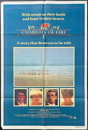 Chariots Of Fire Poster Original One Sheet  1981 Ben Cross Olympic Games