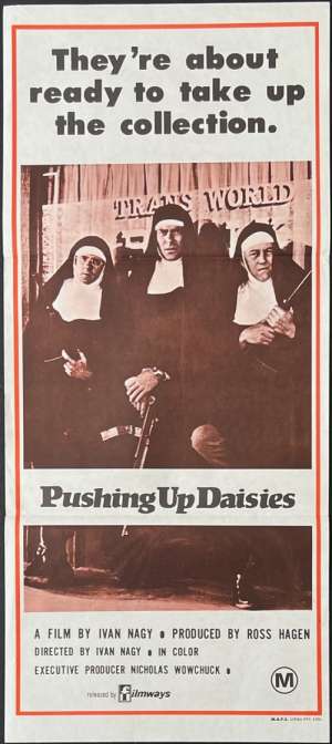 Pushing Up Daisies Poster Daybill Rare Original 1974 Ross Hagen