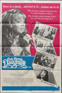 Coal Miner's Daughter Poster Original One Sheet 1980 Sissy Spacek Loretta Lynn