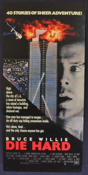 Die Hard Poster Original Daybill 1988 Rare Bruce Willis Alan Rickman