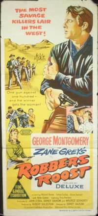 Robbers Roost (1955) Zane Grey Australian Daybill Movie Poster