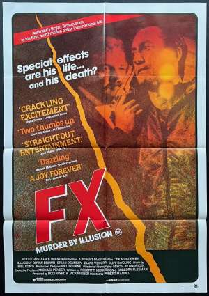 FX Murder By Illusion 1986 Bryan Brown One Sheet movie poster