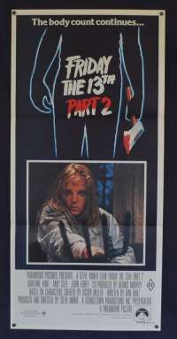 Friday The 13th Part 2 1981 Daybill movie poster Slasher Horror Adrienne King