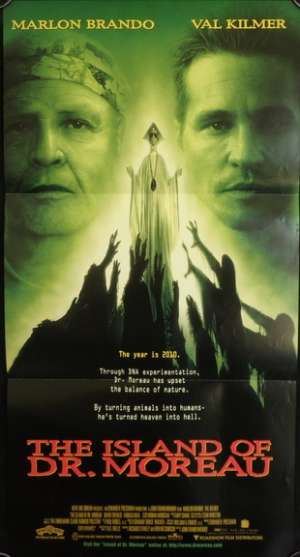 The Island Of Dr. Moreau 1996 Daybill Movie Poster Marlon Brando John Frankenheimer