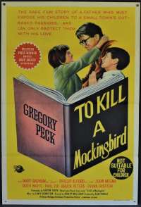To Kill A Mockingbird Poster Original One Sheet 1962 Gregory Peck Robert Mulligan