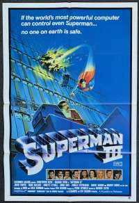 Superman 3 Movie Poster Original One Sheet 1983 Christopher Reeve Richard Pryor