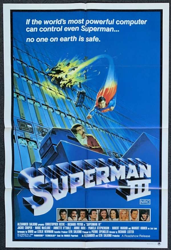 All About Movies - Superman 3 Movie Poster Original One Sheet 1983  Christopher Reeve Richard Pryor