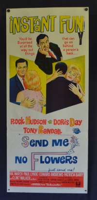 Send Me No Flowers Poster Original Daybill 1964 Rock Hudson Doris Day Tony Randall
